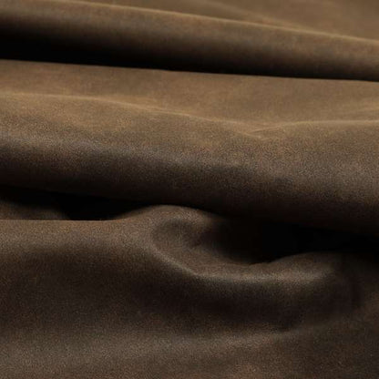 Lisbon Faux Suede Leatherette Finish Upholstery Fabric In Dark Brown Colour - Handmade Cushions