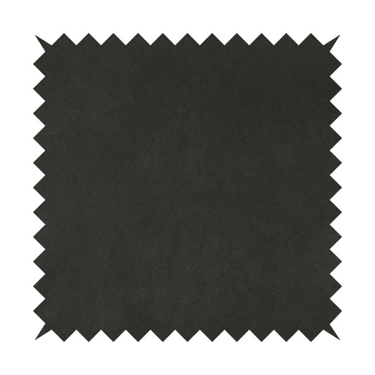 Lisbon Faux Suede Leatherette Finish Upholstery Fabric In Black Colour