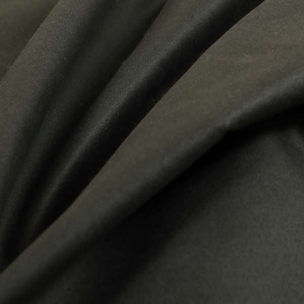 Lisbon Faux Suede Leatherette Finish Upholstery Fabric In Black Colour