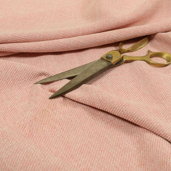 Lotus Pastel Tones Plain Chenille Furnishing Fabric In Pink Colour - Made To Measure Curtains