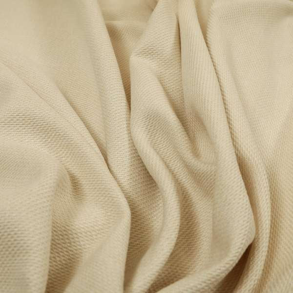 Lotus Pastel Tones Plain Chenille Furnishing Fabric In Cream Colour