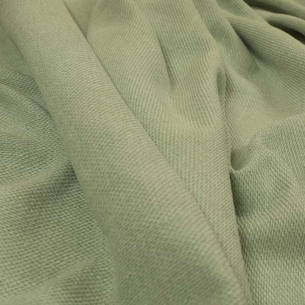 Lotus Pastel Tones Plain Chenille Furnishing Fabric In Green Colour - Roman Blinds