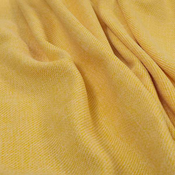 Lotus Pastel Tones Plain Chenille Furnishing Fabric In Yellow Colour - Roman Blinds