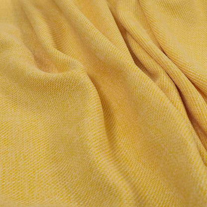 Lotus Pastel Tones Plain Chenille Furnishing Fabric In Yellow Colour - Handmade Cushions