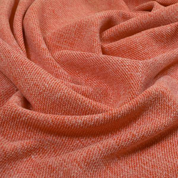 Lotus Pastel Tones Plain Chenille Furnishing Fabric In Red Colour - Made To Measure Curtains