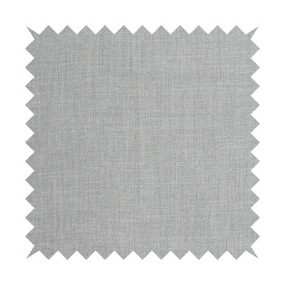 Ludlow Linen Effect Designer Chenille Upholstery Fabric In Silver Colour