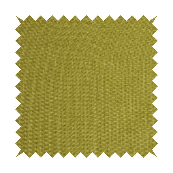 Ludlow Linen Effect Designer Chenille Upholstery Fabric In Yellow Zest Colour - Handmade Cushions