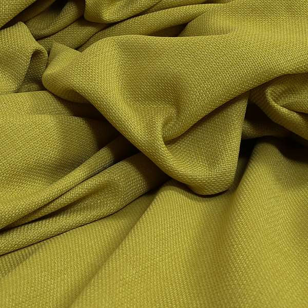 Ludlow Linen Effect Designer Chenille Upholstery Fabric In Yellow Zest Colour - Made To Measure Curtains