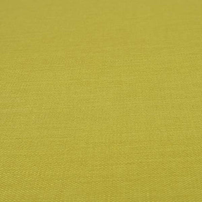 Ludlow Linen Effect Designer Chenille Upholstery Fabric In Yellow Zest Colour - Handmade Cushions