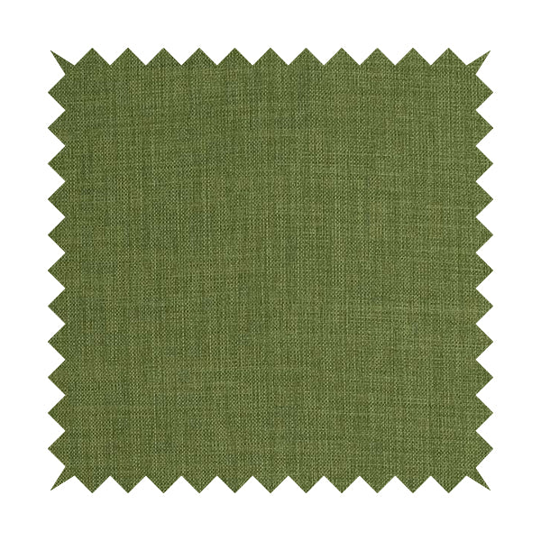 Ludlow Linen Effect Designer Chenille Upholstery Fabric In Lime Green Colour