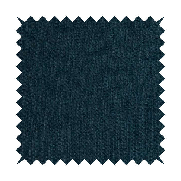 Ludlow Linen Effect Designer Chenille Upholstery Fabric In Navy Blue Colour - Roman Blinds