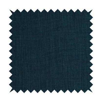 Ludlow Linen Effect Designer Chenille Upholstery Fabric In Navy Blue Colour - Roman Blinds