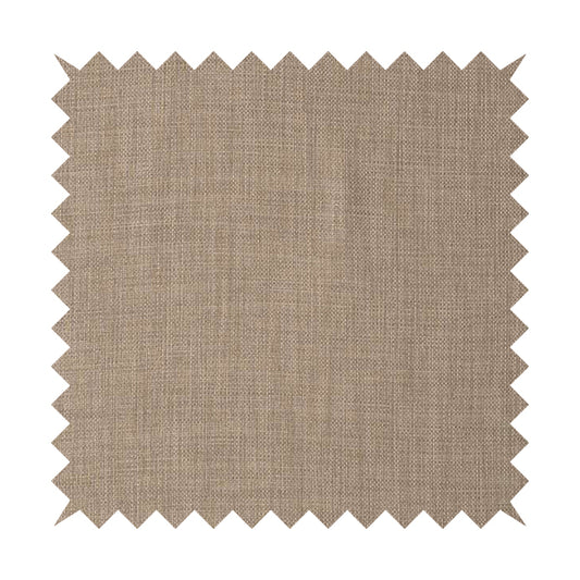 Ludlow Linen Effect Designer Chenille Upholstery Fabric In Cream Beige Colour