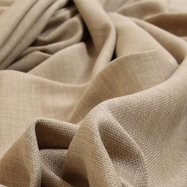 Ludlow Linen Effect Designer Chenille Upholstery Fabric In Cream Beige Colour - Made To Measure Curtains