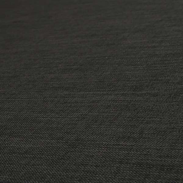 Ludlow Linen Effect Designer Chenille Upholstery Fabric In Charcoal Grey Colour - Handmade Cushions