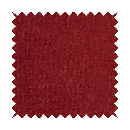 Ludlow Linen Effect Designer Chenille Upholstery Fabric In Red Colour - Roman Blinds