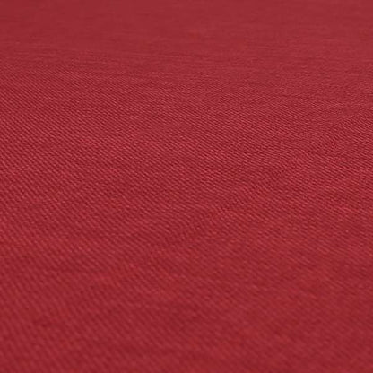 Ludlow Linen Effect Designer Chenille Upholstery Fabric In Red Colour - Handmade Cushions