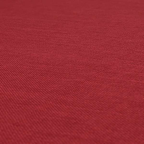 Ludlow Linen Effect Designer Chenille Upholstery Fabric In Red Colour - Made To Measure Curtains