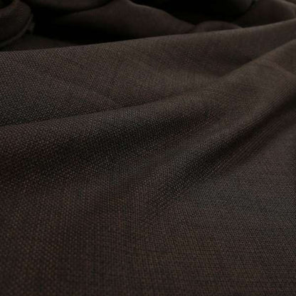 Ludlow Linen Effect Designer Chenille Upholstery Fabric In Brown Colour - Handmade Cushions