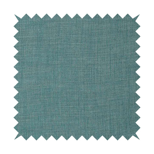 Ludlow Linen Effect Designer Chenille Upholstery Fabric In Duck Egg Blue Colour