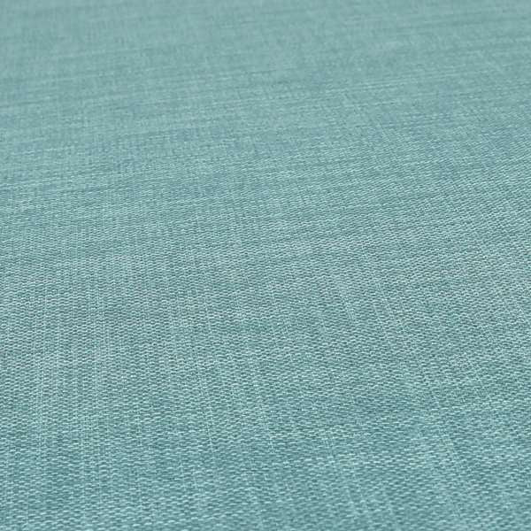 Ludlow Linen Effect Designer Chenille Upholstery Fabric In Duck Egg Blue Colour - Roman Blinds