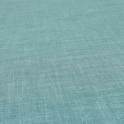 Ludlow Linen Effect Designer Chenille Upholstery Fabric In Duck Egg Blue Colour - Roman Blinds