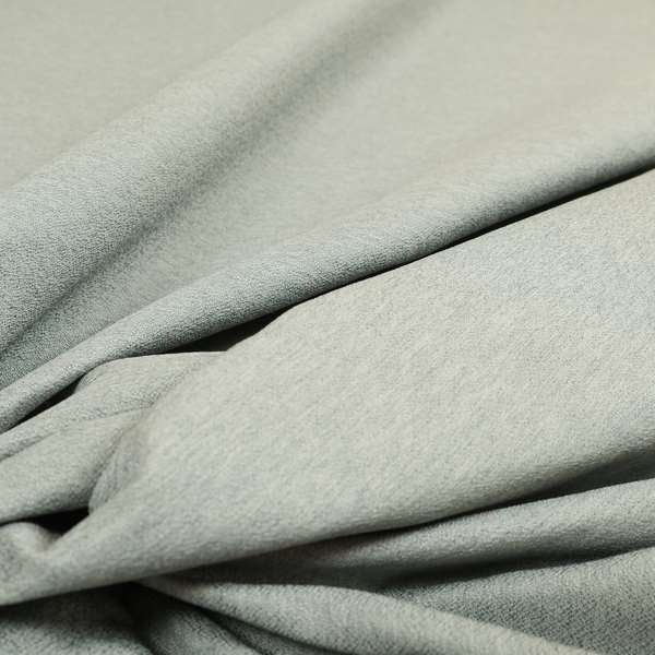 Luna Soft Textured Pastel Range Of Chenille Upholstery Fabric In Silver Colour - Roman Blinds