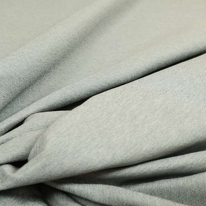 Luna Soft Textured Pastel Range Of Chenille Upholstery Fabric In Silver Colour