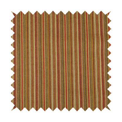 Luther Striped Pattern Yellow Coloured Durable Chenille Material Upholstery Fabric - Roman Blinds