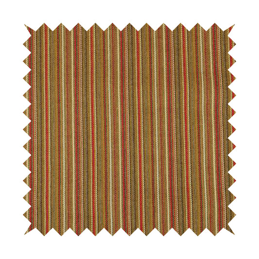 Luther Striped Pattern Yellow Coloured Durable Chenille Material Upholstery Fabric