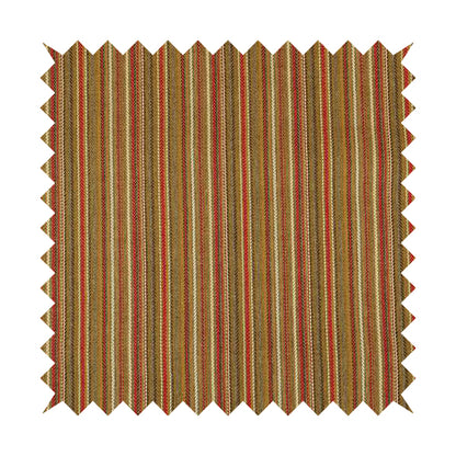 Luther Striped Pattern Yellow Coloured Durable Chenille Material Upholstery Fabric - Made To Measure Curtains