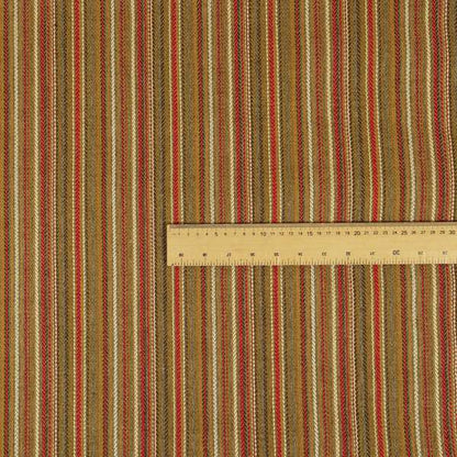 Luther Striped Pattern Yellow Coloured Durable Chenille Material Upholstery Fabric - Roman Blinds