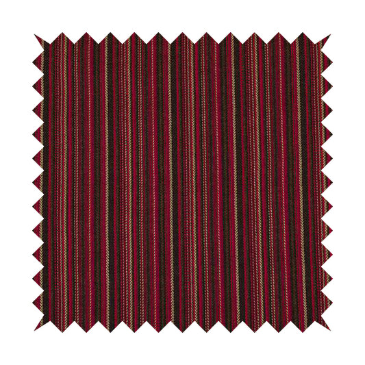Luther Striped Pattern Brown Coloured Durable Chenille Material Upholstery Fabric