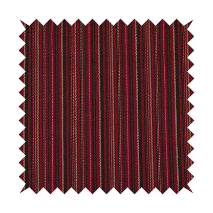 Luther Striped Pattern Brown Coloured Durable Chenille Material Upholstery Fabric - Made To Measure Curtains