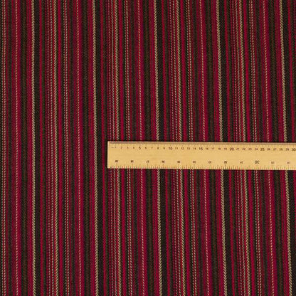 Luther Striped Pattern Brown Coloured Durable Chenille Material Upholstery Fabric