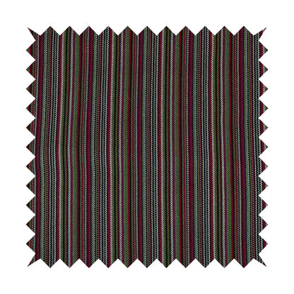 Luther Striped Pattern Black Green Coloured Durable Chenille Material Upholstery Fabric - Handmade Cushions