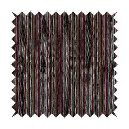 Luther Striped Pattern Black Green Coloured Durable Chenille Material Upholstery Fabric - Made To Measure Curtains