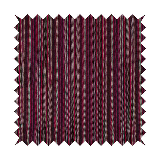 Luther Striped Pattern Purple Coloured Durable Chenille Material Upholstery Fabric