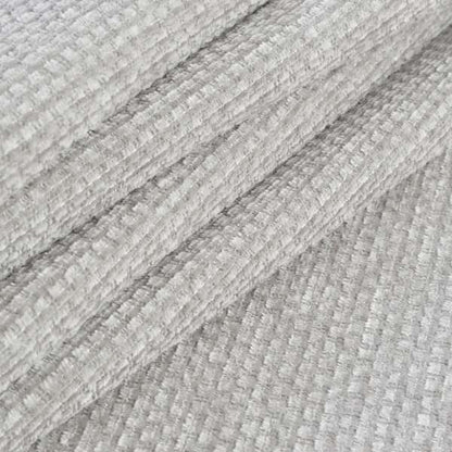 Lyon Soft Like Cotton Woven Hopsack Type Chenille Upholstery Fabric Silver Grey Colour - Handmade Cushions