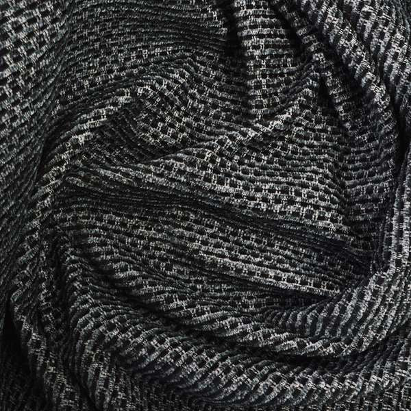 Lyon Soft Like Cotton Woven Hopsack Type Chenille Upholstery Fabric Black Colour