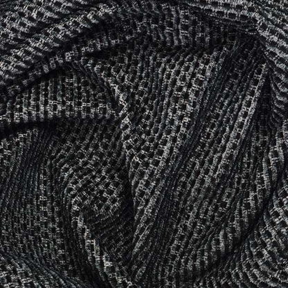 Lyon Soft Like Cotton Woven Hopsack Type Chenille Upholstery Fabric Black Colour - Roman Blinds