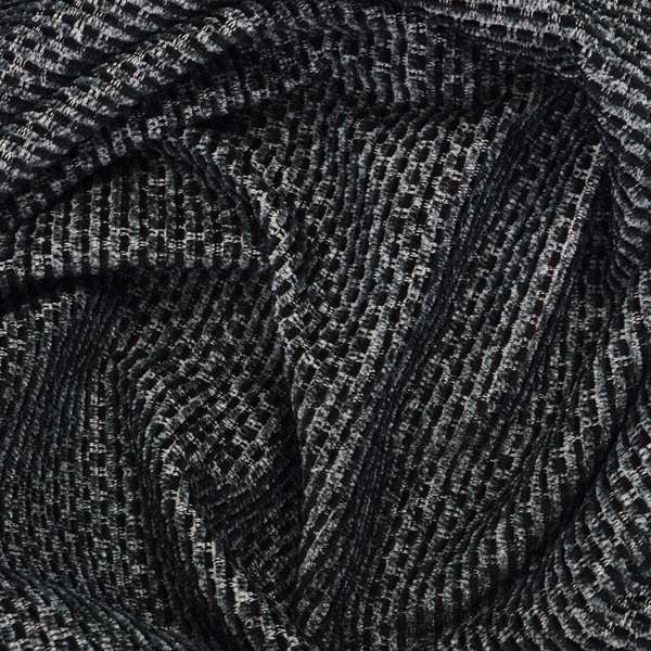 Lyon Soft Like Cotton Woven Hopsack Type Chenille Upholstery Fabric Black Colour - Handmade Cushions