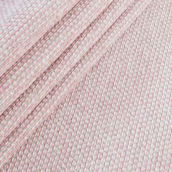 Lyon Soft Like Cotton Woven Hopsack Type Chenille Upholstery Fabric Pink Colour - Handmade Cushions