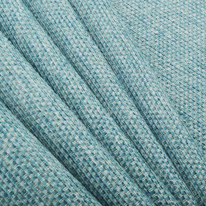 Lyon Soft Like Cotton Woven Hopsack Type Chenille Upholstery Fabric Blue Colour - Handmade Cushions
