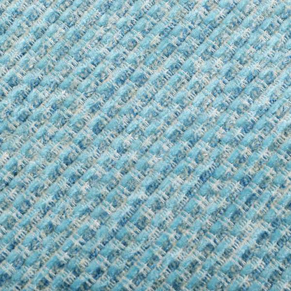 Lyon Soft Like Cotton Woven Hopsack Type Chenille Upholstery Fabric Blue Colour - Handmade Cushions