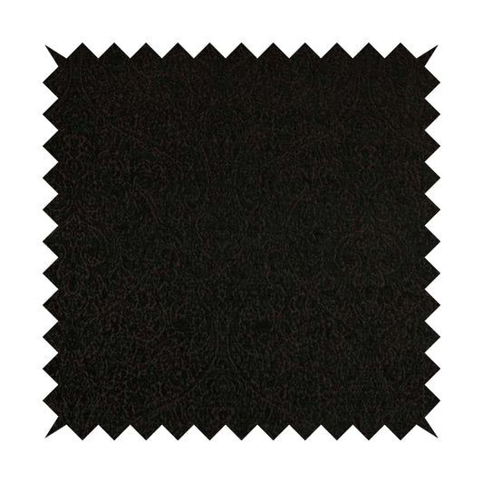 Momentum Damask Pattern Quality Soft Chenille Upholstery Fabric In Black Colour MSS-37