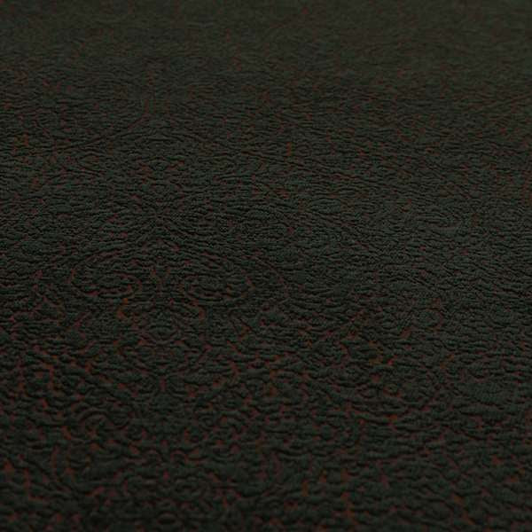 Momentum Damask Pattern Quality Soft Chenille Upholstery Fabric In Black Colour MSS-37 - Handmade Cushions