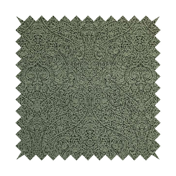 Momentum Damask Pattern Quality Soft Chenille Upholstery Fabric In Grey Colour MSS-42 - Roman Blinds