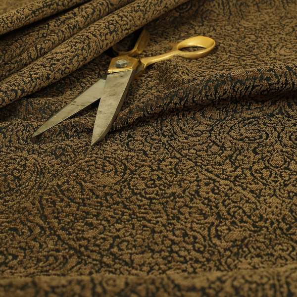 Momentum Damask Pattern Quality Soft Chenille Upholstery Fabric In Brown Colour MSS-43 - Made To Measure Curtains