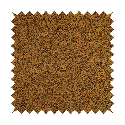 Momentum Damask Pattern Quality Soft Chenille Upholstery Fabric In Brown Honey Gold Colour MSS-44